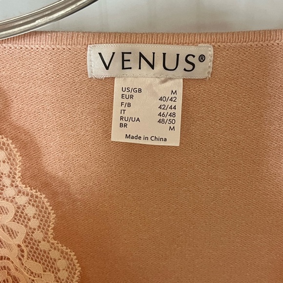 VENUS Crossfront Lace Sweater | M | Blush / Pink - Picture 8 of 10